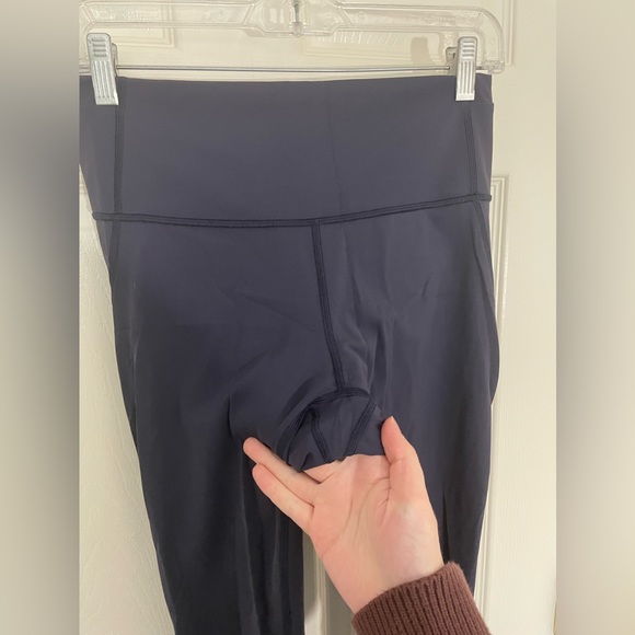 Lululemon Mix & Mesh Crop 21" Navy Blue High Rise Leggings Size 8 - Picture 4 of 5